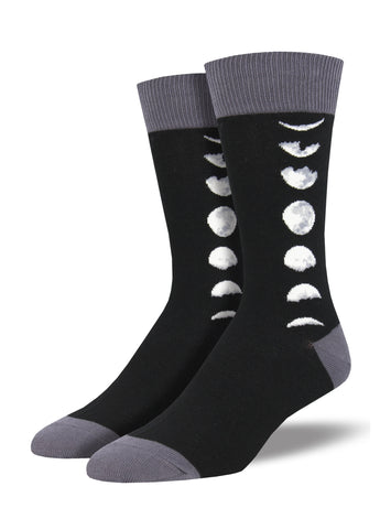 Calcetines Hombre Fases Lunares Negro