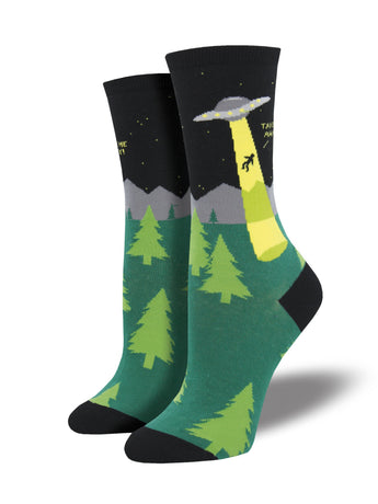 Calcetines Mujer Alien Abduction Negro