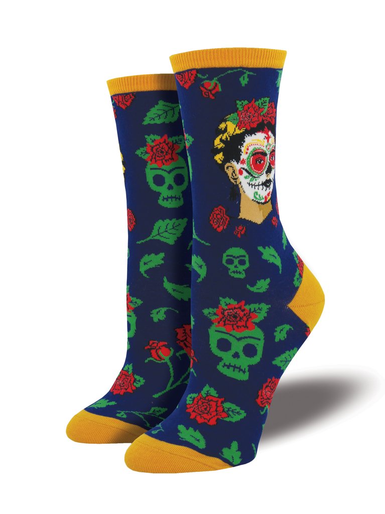 Calcetines Mujer Dia De Los Frida Verde