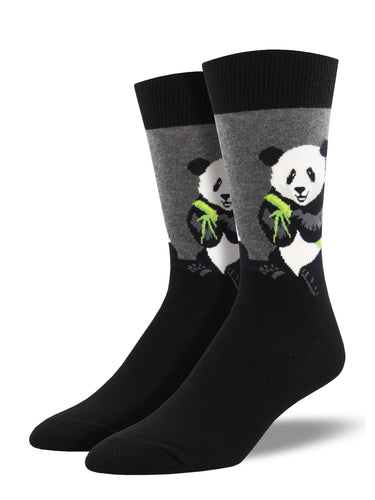 Calcetines Hombre Panda Tranquilo Gris