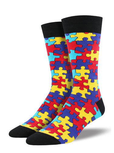 Calcetines Hombre Puzzle Multicolor