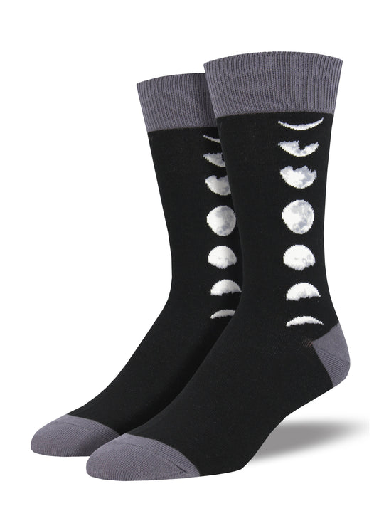 Calcetines Hombre Fases Lunares Negro