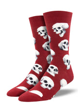 Calcetines Hombre Calaveras Gris