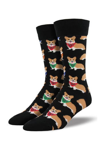 Calcetines Hombre Corgi Negro