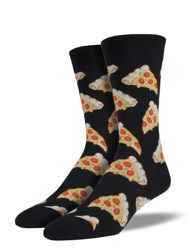 Calcetines Hombre Pizza Negro