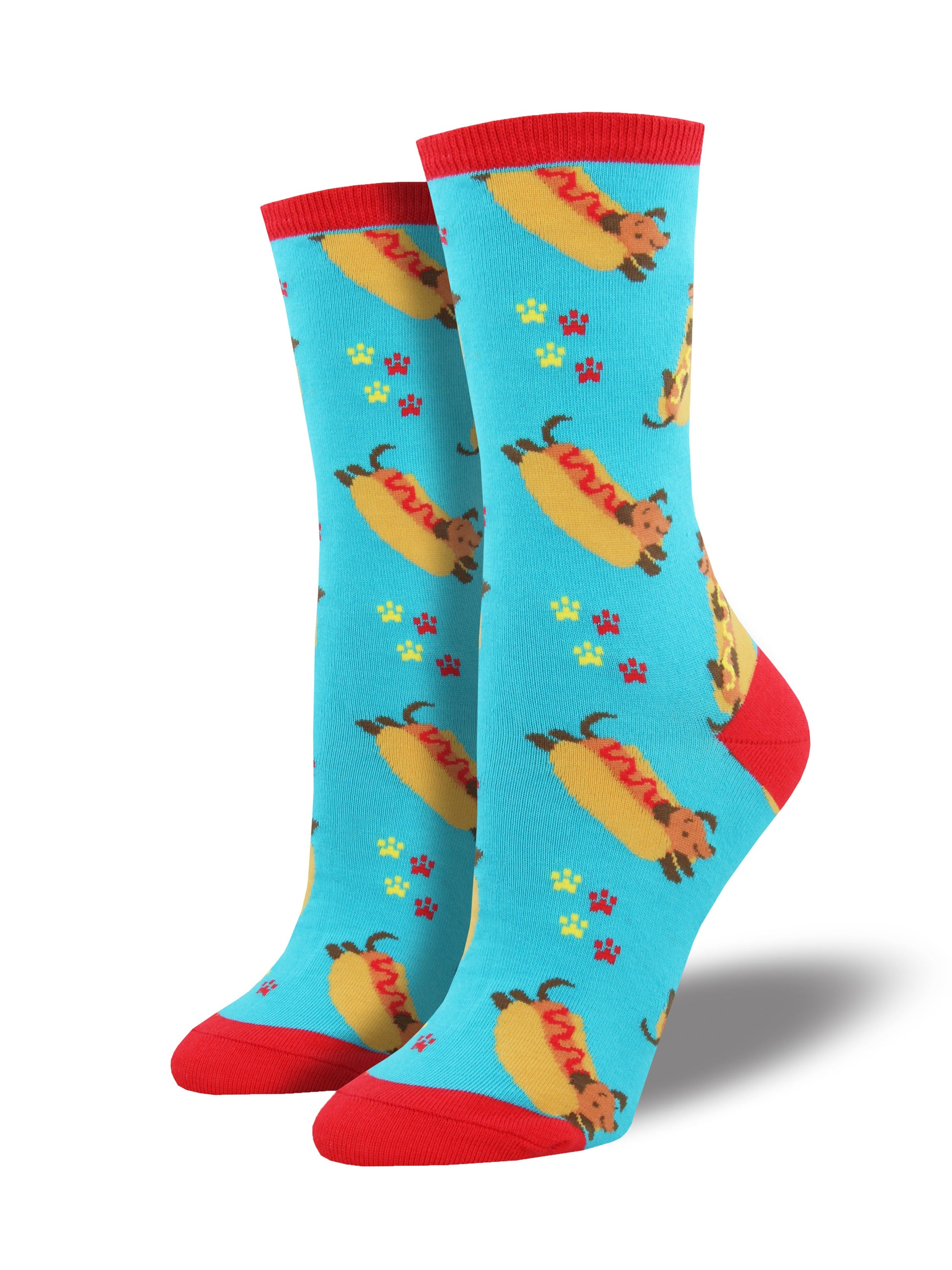 Calcetines Mujer Perro Salchicha Azul