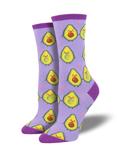 Calcetines Mujer Aguacates Enamorados Morado