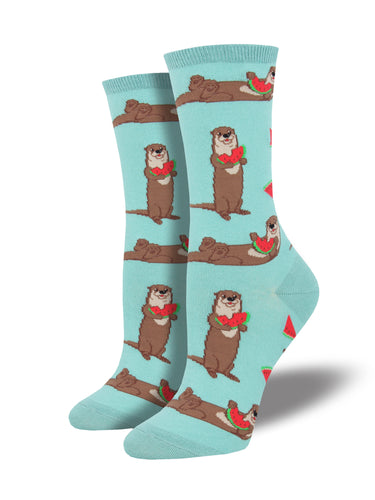 Calcetines Mujer Nutria Melon Azul