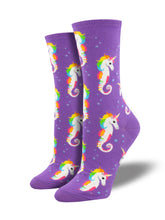 Calcetines Mujer Unicornio Marino Azul