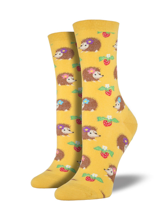 Calcetines Mujer Erizos Y Fresas Azul