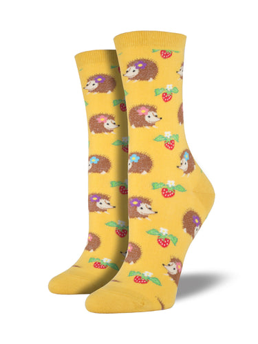 Calcetines Mujer Erizos Y Fresas Azul