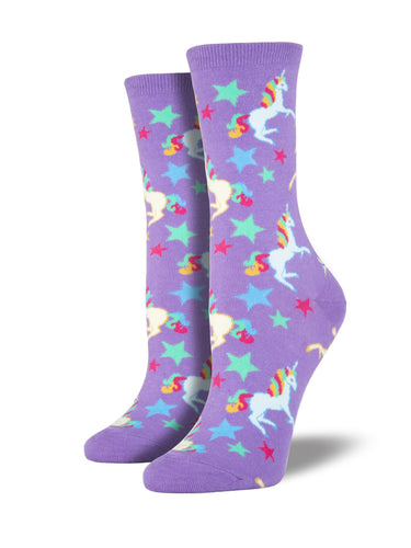 Calcetines Mujer Uncornio Fatasia Morado