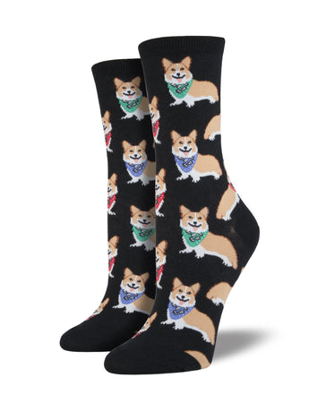 Calcetines Mujer Corgi Negro