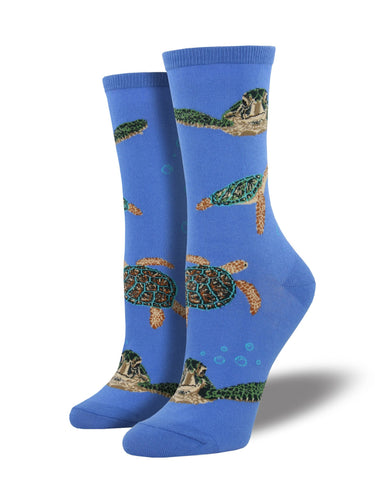 Calcetines Mujer Tortugas Azul