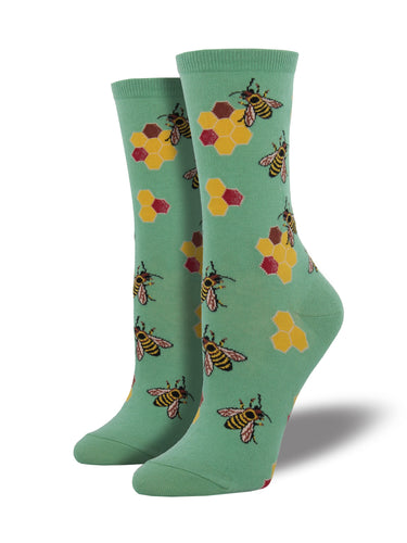 Calcetines Mujer Abejas Verde