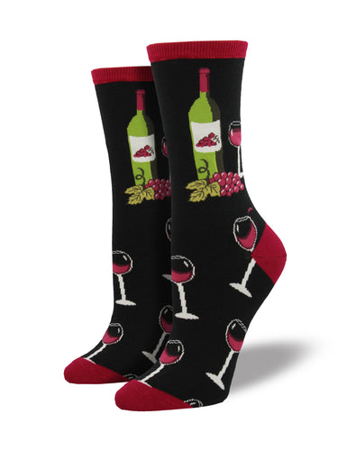 Calcetines Mujer Disfruta El Vino Negro