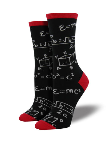 Calcetines Mujer Matematicas Negro
