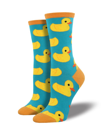 Calcetines Mujer Patitos De Goma Azul