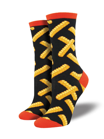 Calcetines Mujer Patatas Fritas  Negro