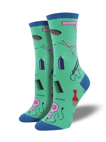 Calcetines Mujer Cuidados De Peluqueria Verde