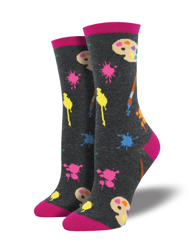Calcetines Mujer Paleta De Pintora Gris